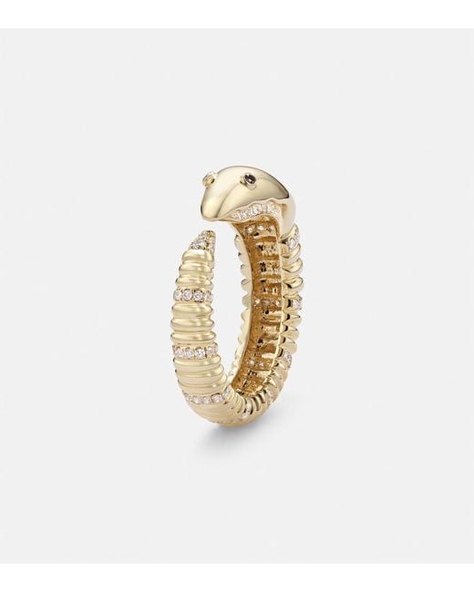 Yvonne Léon White Ecrevisse 9Kt Ring With Diamonds