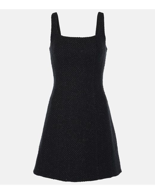 Veronica Beard Black Delphine Cotton-Blend Minidress