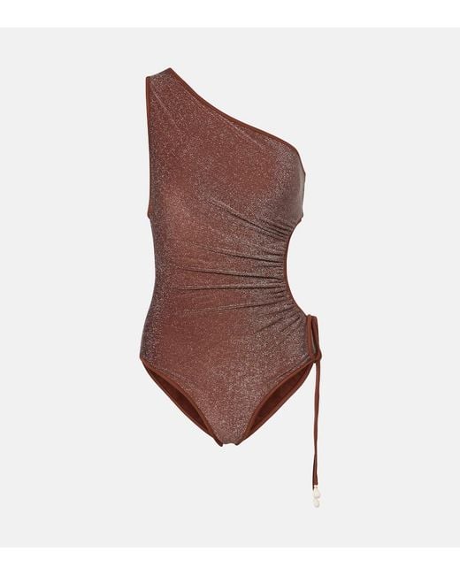 Johanna Ortiz Brown Cutout Swimsuit