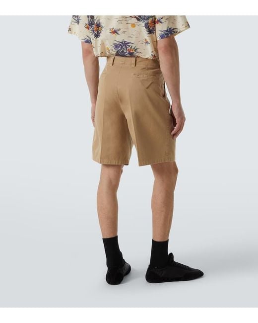 Prada Natural Cotton Bermuda Shorts for men
