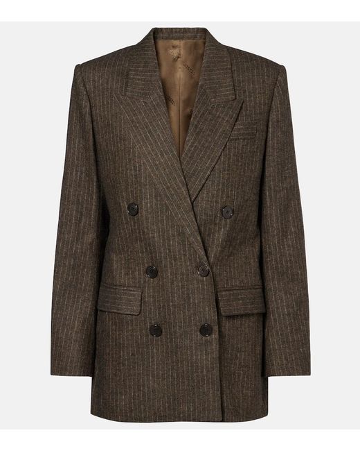 Chaqueta De Traje Jevima A Rayas Isabel Marant de color Green