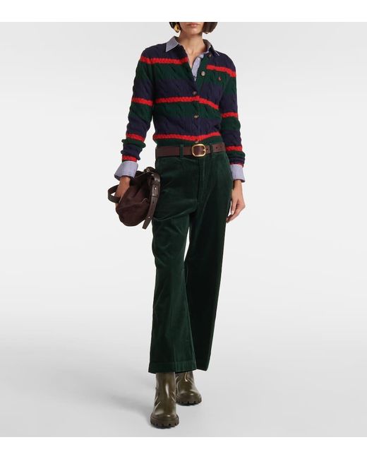 Pantalones De Pana Cropped Ralph Lauren - Marrón Para Mujer