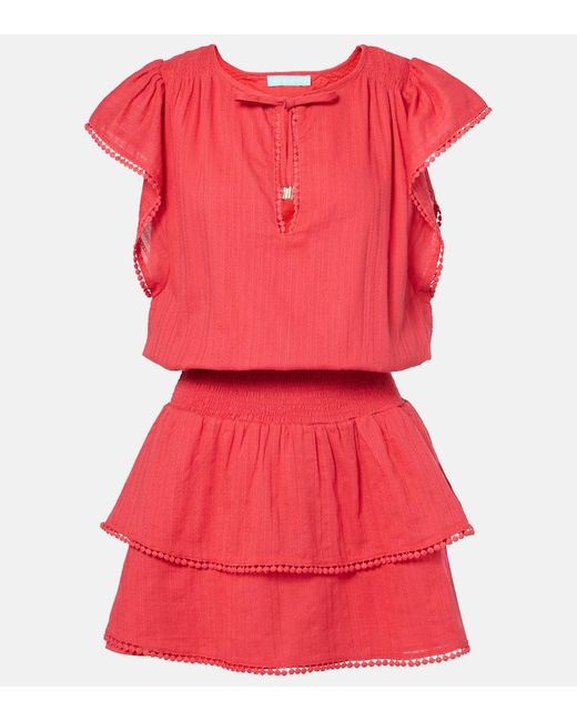 Melissa Odabash Keri Tiered Cotton Minidress