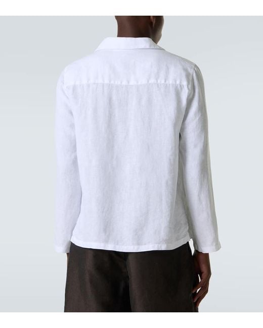 Vilebrequin Hemd Comores Aus Leinen in White für Herren