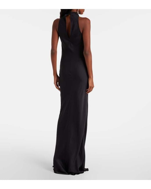 ROTATE BIRGER CHRISTENSEN Black Maxikleid Aus Satin