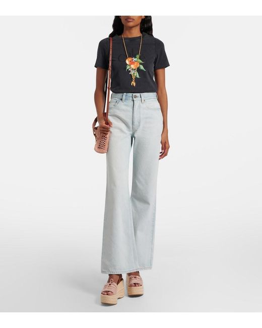 Chloé Black Printed Cotton T-Shirt