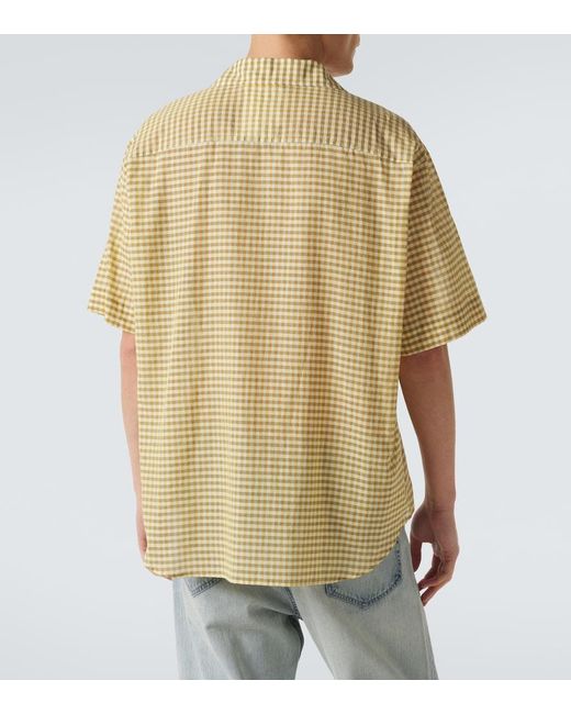 Auralee Natural Gingham Cotton Shirt for men