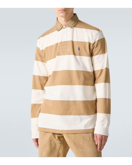 Polo Ralph Lauren Metallic Striped Cotton Polo Shirt for men