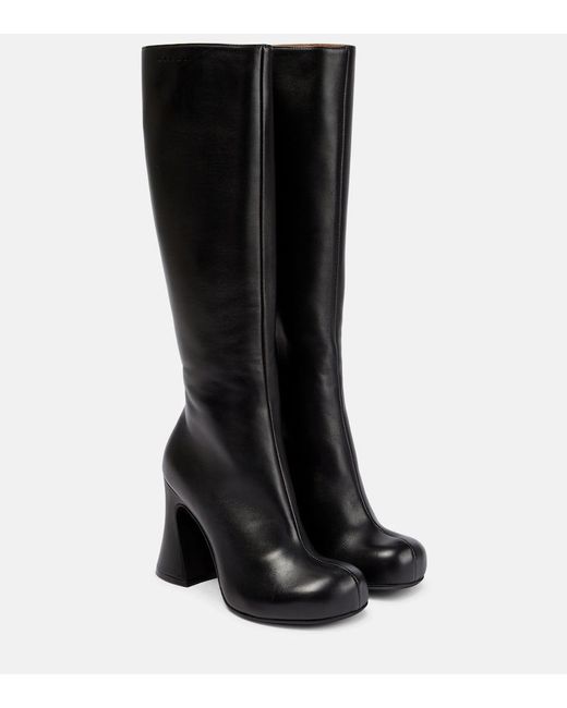 Marni Black Leather Knee-high Boots