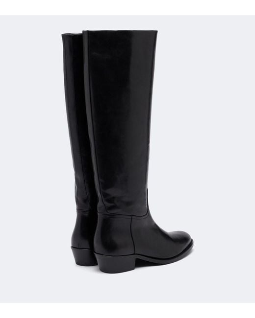 Jude Black Den Leather Knee-High Boots