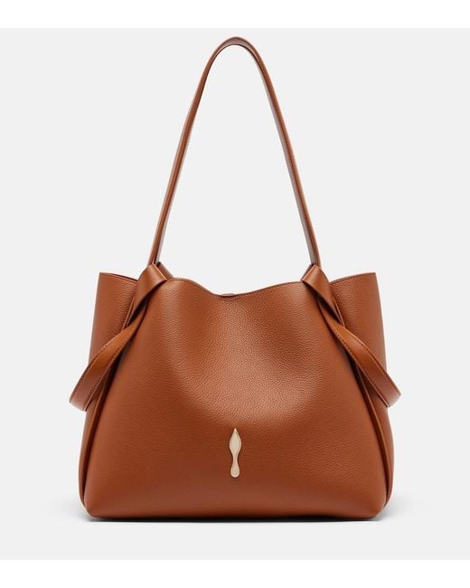 Christian Louboutin Brown Bettina Small Leather Tote Bag