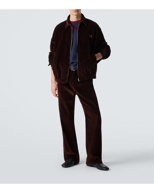 Miu Miu Black Cotton Corduroy Blouson Jacket for men