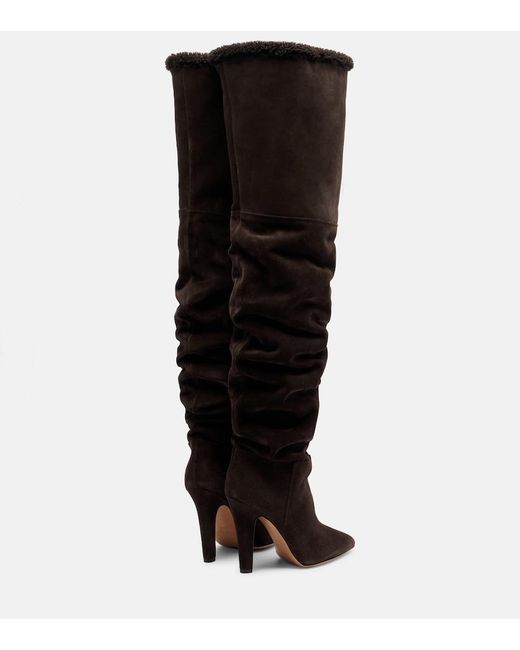 Paris Texas Brown Elsa 100 Suede Over-The-Knee Boots