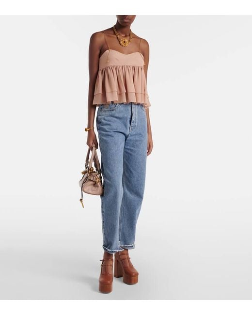 Chloé Brown Mary-Jane-Pumps Aus Leder