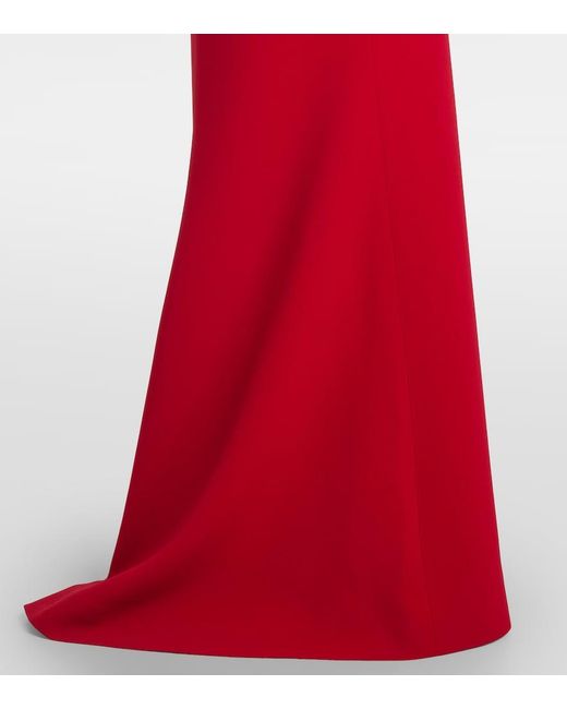 Elie Saab Red Bow-Detail Cady Gown