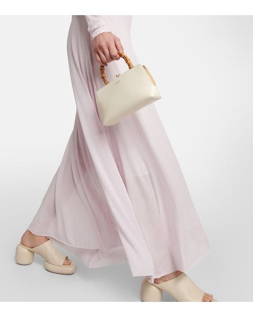 Jil Sander Pink Draped Crepe Gown