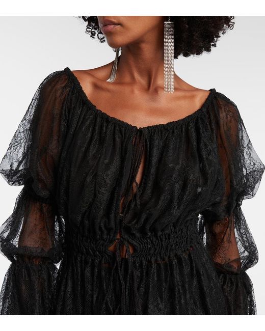 Blumarine Black Top Aus Spitze