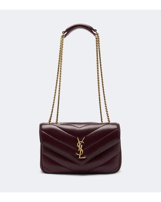 Saint Laurent Red Loulou Small Leather Shoulder Bag