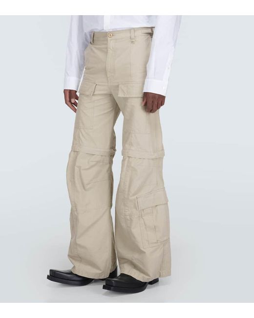 Balenciaga Beige Cotton Flared Pants
