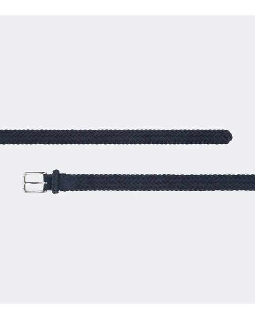 Ralph Lauren Blue Braided Suede Belt for men