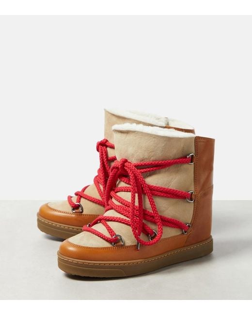 Isabel Marant Brown Nowles Suede Ankle Boots