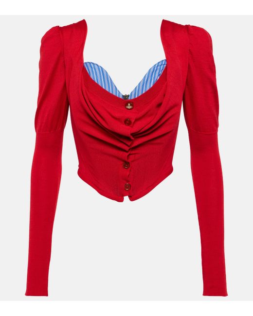 Top Bea en laine et soie Vivienne Westwood en coloris Red