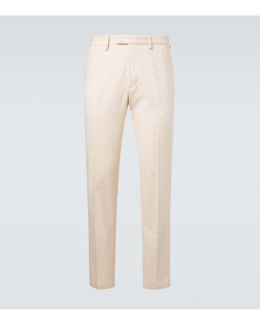 Thom Sweeney Natural Cotton Twill Chinos for men