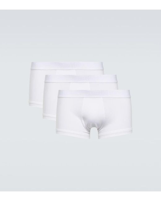 Giorgio Armani White Set Of 3 Boxer Briefs for men