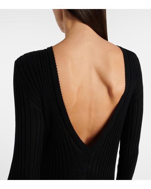 Khaite Black Sigrid Wool Maxi Dress