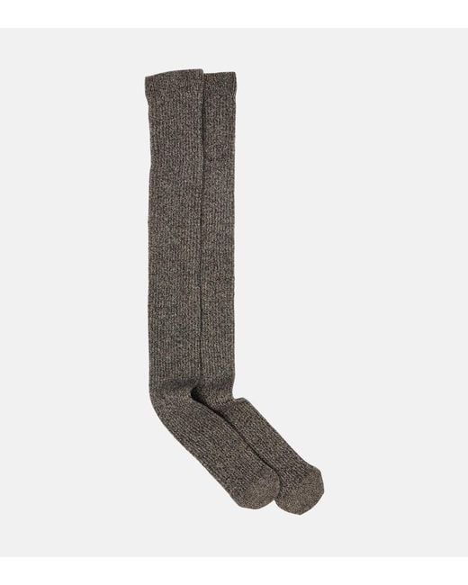 Max Mara Brown Cashmere And Wool-Blend Tights