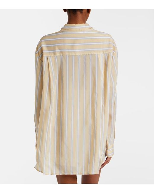 Frankie Shop Natural Peri Striped Twill Shirt