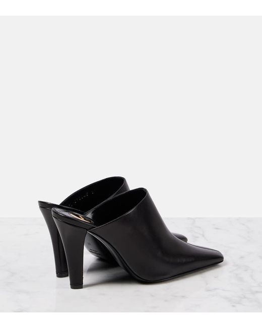 Saint Laurent Black Mules Jill 95 Aus Leder
