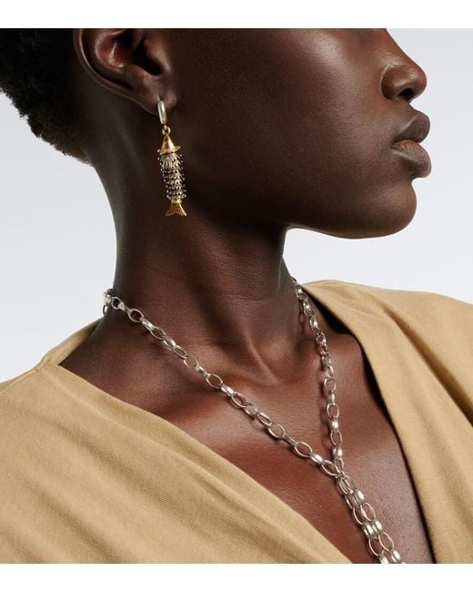 Isabel Marant White River Drop Earrings