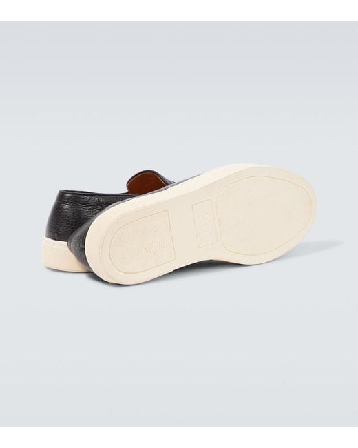 George Cleverley White Joey Ii Leather Penny Loafers for men