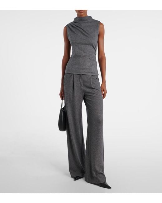 Veronica Beard Gray Mylie Draped Top