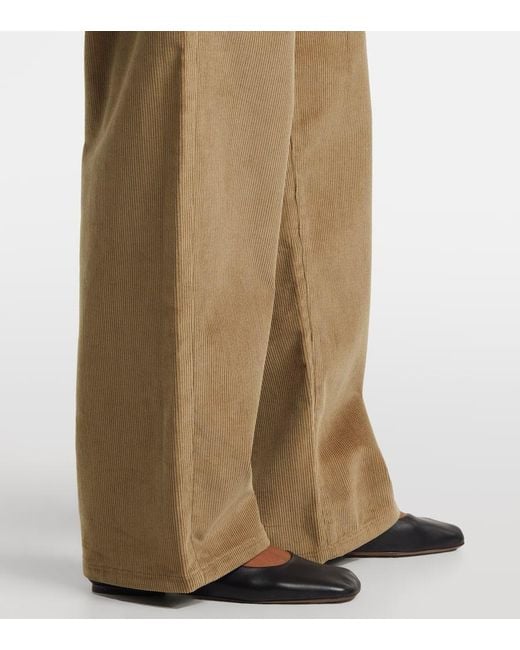 Rohe Natural Cotton Corduroy Wide-Leg Pants