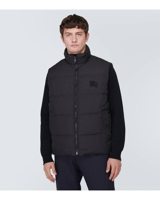 Veste Doudoune Sans Manches Check Burberry pour homme en coloris Brown