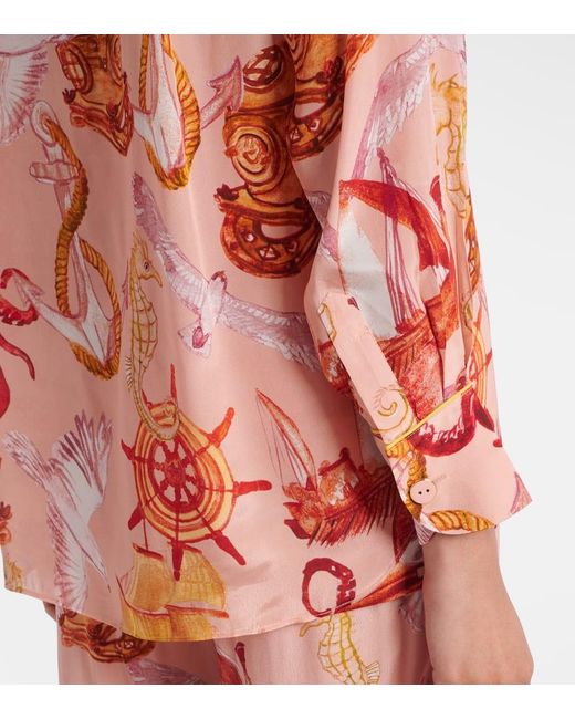 Farm Rio Pink Nautical Wonder Printed Shirt