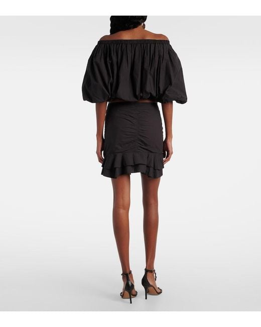 Isabel Marant Black Breenea Mini Skirt With Zip