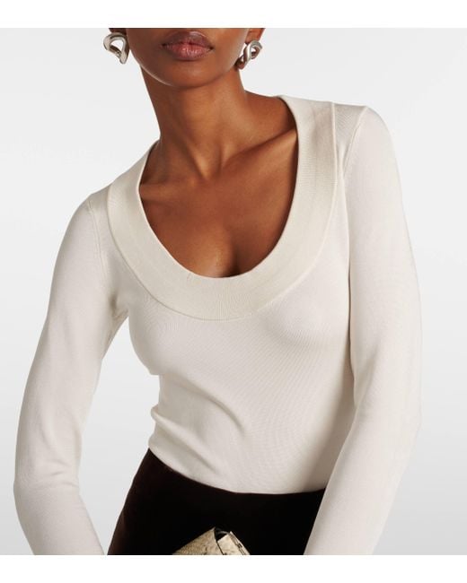 Galvan White Jersey Bodysuit