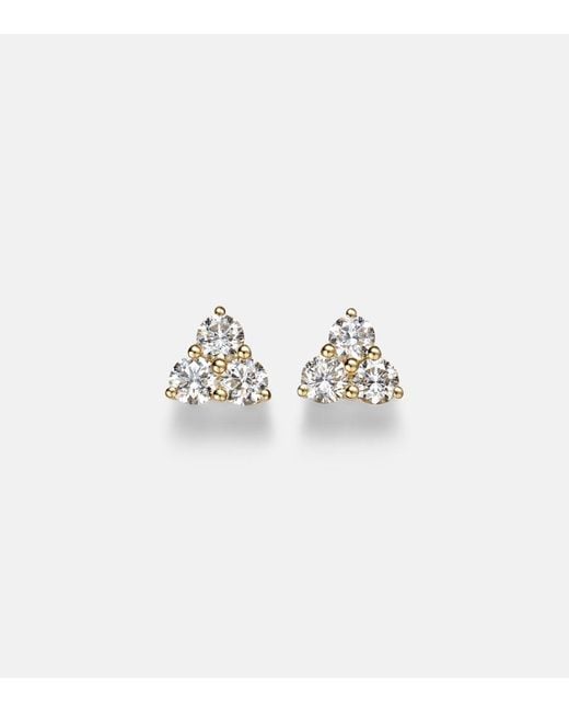 Anita Ko White Trillion Medium 18Kt Earrings With Diamonds