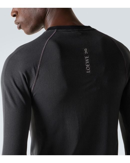 Loewe Black X On Striped Jersey Top for men