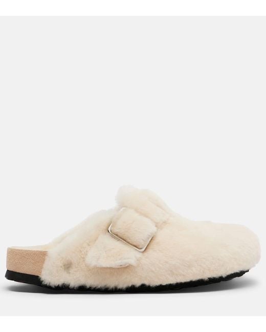 Mules Boston En Shearling Birkenstock en coloris Natural