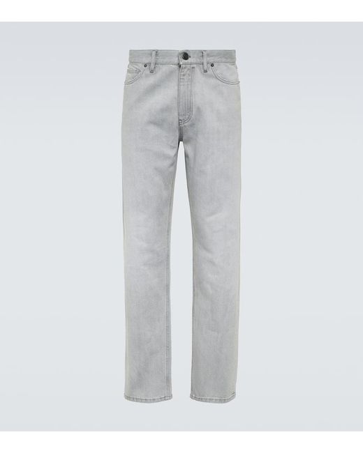 Zegna Gray Mid-rise Slim Jeans for men