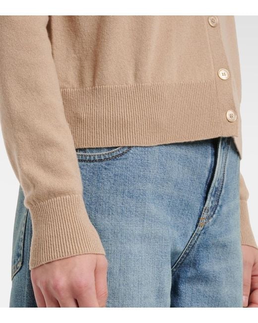 Ralph Lauren Natural Cable-Knit Cashmere Cardigan