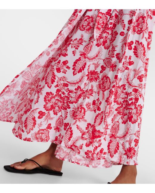 Melissa Odabash Red Elsa Printed Maxi Skirt