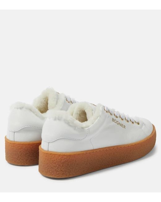 Bogner White Lucerne Shearling-lined Sneakers