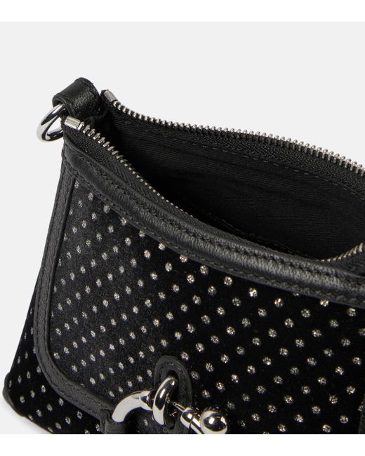 See By Chloé Black Joan Small Velvet Shoulder Bag