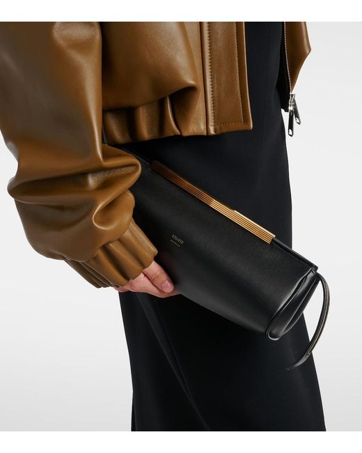 Khaite Black Donna Leather Clutch