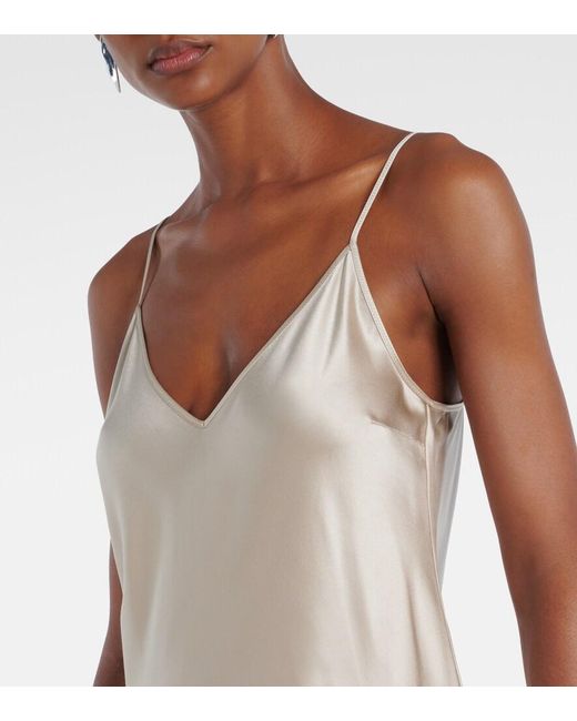 Robe En Satin De Soie Joseph en coloris Natural
